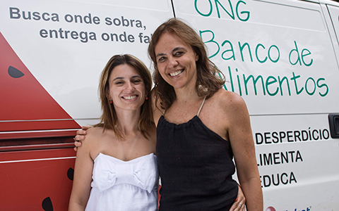 Isabel Marçal e Luciana Quintão do Banco de Alimentos